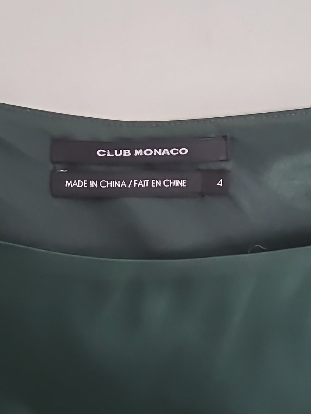 CLUB MONACO | satin asymmetric neckline sheath dress Sz 4 - Picture 2 of 4